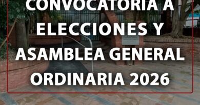 Convocatoria a elecciones y asamblea general ordinaria 2026