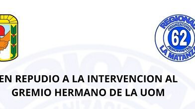 Comunicado en repudio a la intervención de la UOM