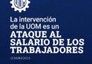 Comunicado por la intervención de la UOM