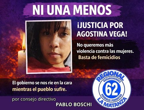 Ni Una Menos – Justicia por Agostina Vega
