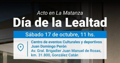 Día de la Lealtad –  Acto en La Matanza